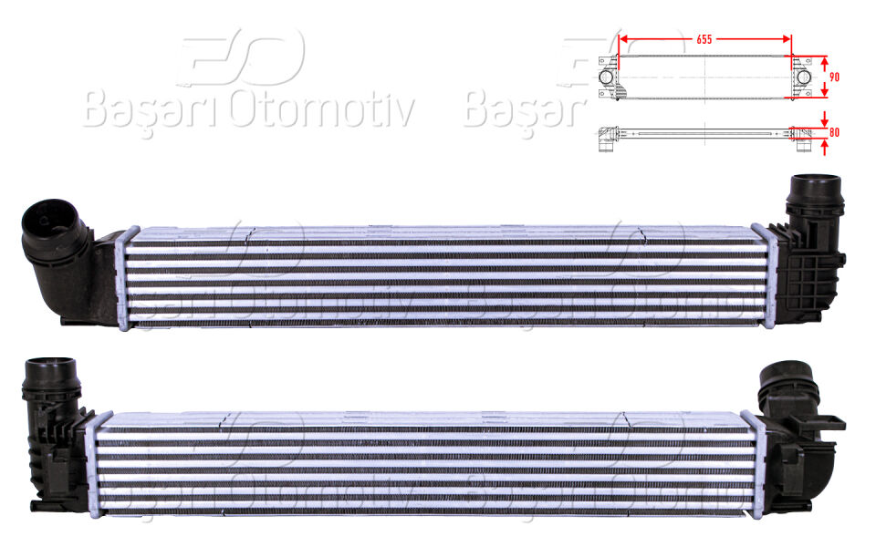 RENAULT SCENIC GRAND SCENIC MEGANE 3 MEGANE CC 1.2 TCE 1.4 A-16V 1.5 DCI 08 >TURBO RADYATORU (INTERCOOLER) 655X90X80