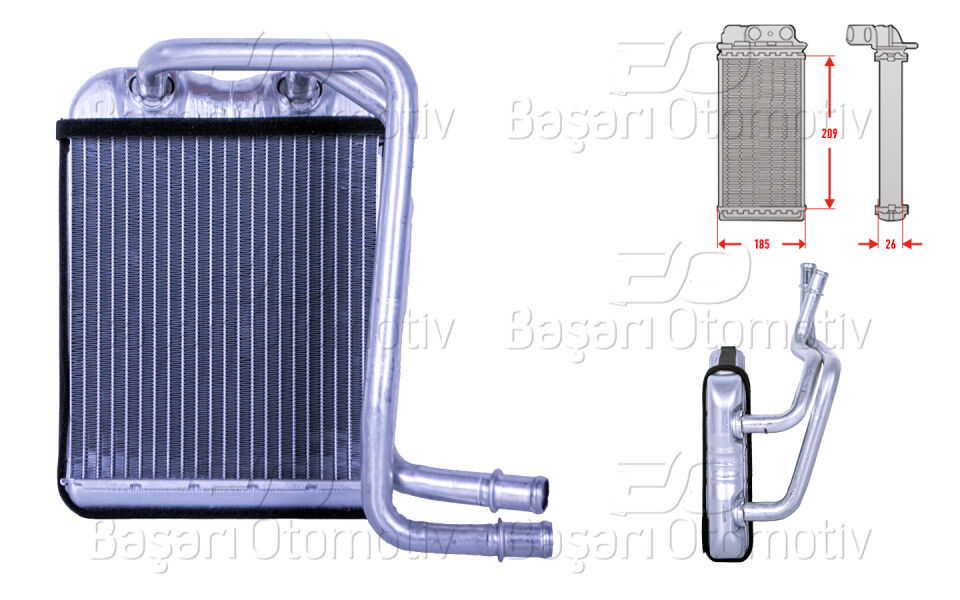 VW T5 TOUAREG Q7 AMAROKKALORIFER RADYATORU BRAZING 214X190 MM