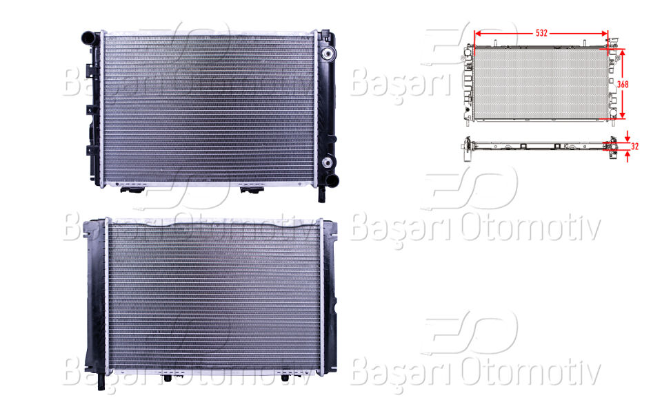 MERCEDES-BENZ E200D. 200D. 250D 84>SU RADYATORU BRAZING AT 532X368X32