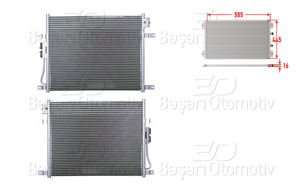 JEEP GRAND CHEROKEE 2.7CRD 3.1TD 4.0I 4.7I 99>KLIMA RADYATORU 585X445X16