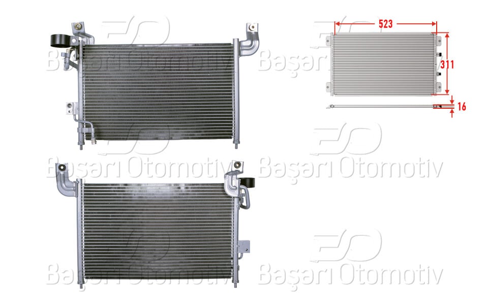FORD RANGER 99>KLIMA RADYATORU 523X311X16