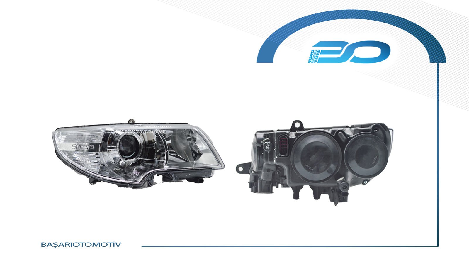 SKODA SUPERB 08-13FAR SAG MERCEKLI + SUPER B YAZILI