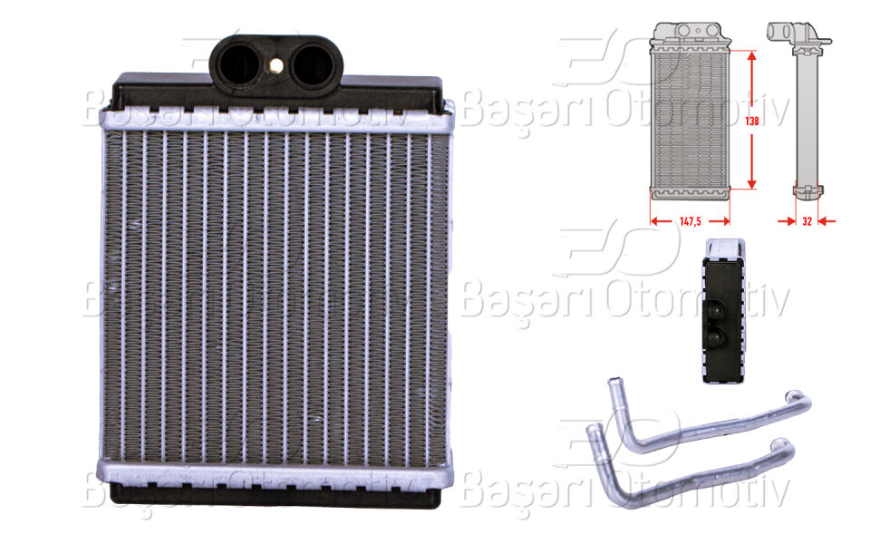 SUZUKI VITARA (ET, TA, TD) 1.6 88-98 SUZUKI SIDEKICK 1.6 89-98KALORIFER RADYATORU BRAZING 142X142 MM