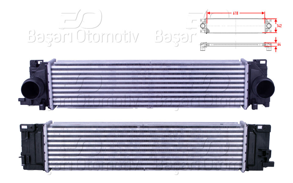 VOLVO XC40 (536) 1.5 T 18>TURBO RADYATORU (INTERCOOLER) 618X142X64