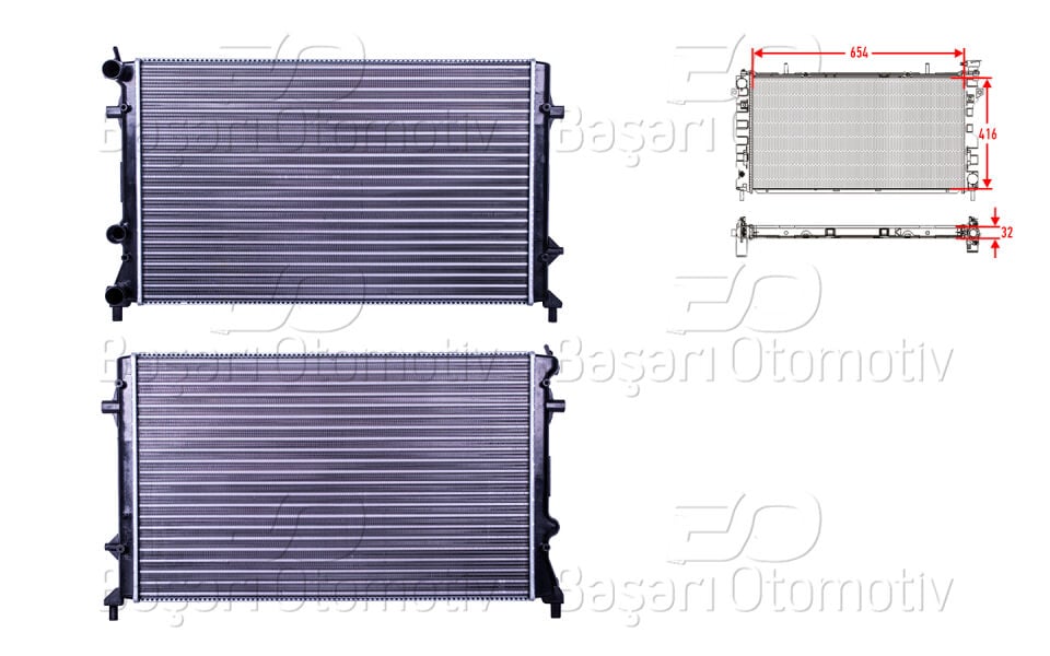 VW PASSAT 2.5 12 >SU RADYATORU MEKANIK 654X416 MM