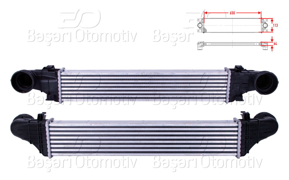 MERCEDES-BENZ BENZ W211 E200 KOMPRESSOR E270 CDI E280 CDI E320 CDI 02 >TURBO RADYATORU (INTERCOOLER) 650X113X64