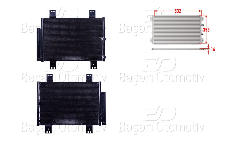 DAIHATSU TERIOS 1.3 1.5 05 >KLIMA RADYATORU 532X358X16