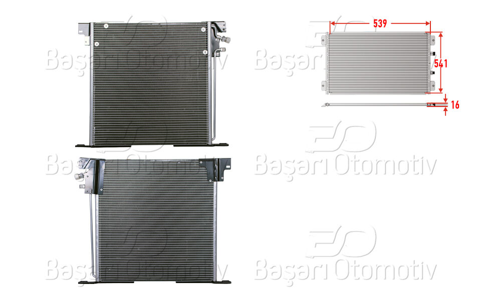 MERCEDES-BENZ VITO 97-03KLIMA RADYATORU 539X541X16