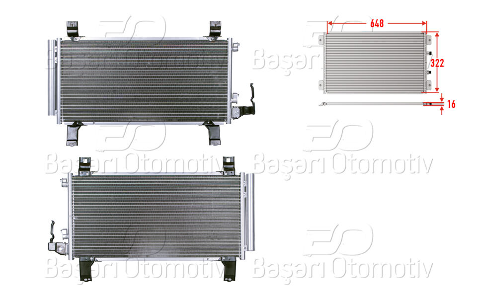 MAZDA6 03>KLIMA RADYATORU 648X322X16