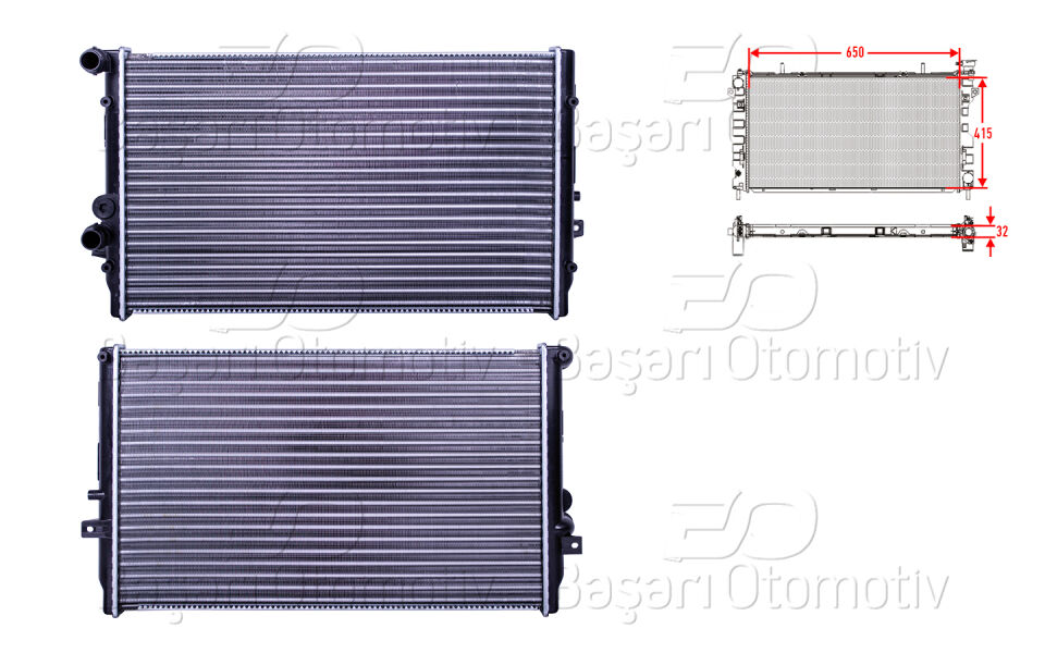 VW GOLF4 BORA A3 LEON 1.9TDI ARL 98 >SU RADYATORU MEKANIK MT-AT 650X415 MM