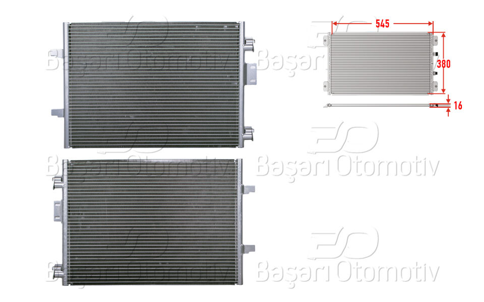 RENAULT CLIO 2 1.5DCI. SYMBOL 01>KLIMA RADYATORU 545X380X16