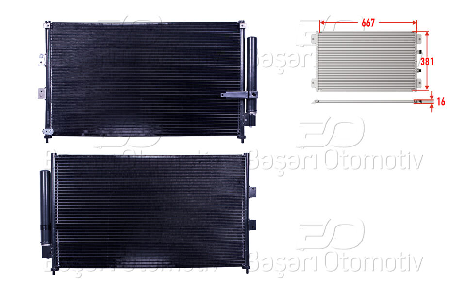 HONDA CIVIC 1.3 1.6 1.8 06-12KLIMA RADYATORU 667X381X16