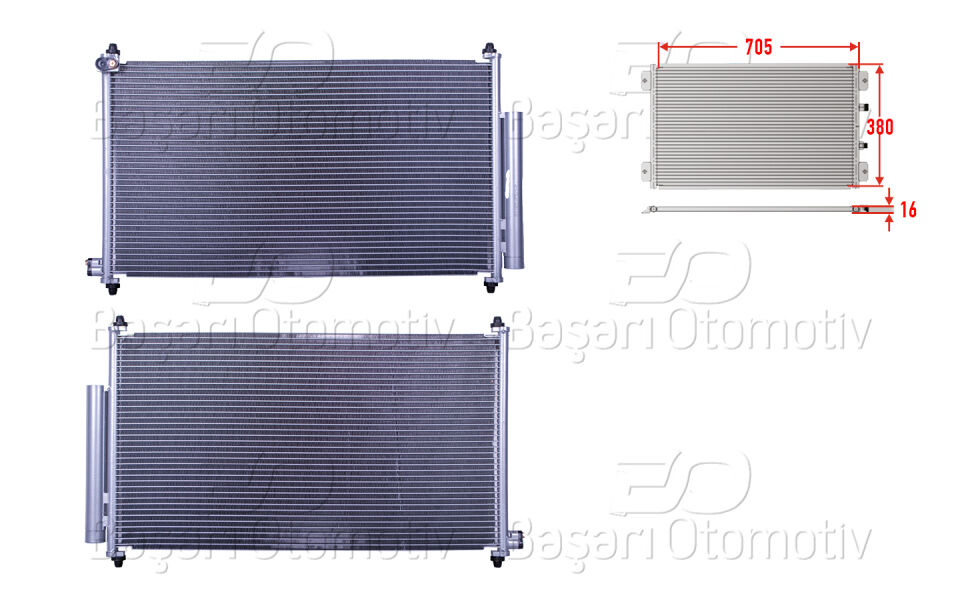 HONDA CRV 2.0 16V 12>KLIMA RADYATORU 705X380X16