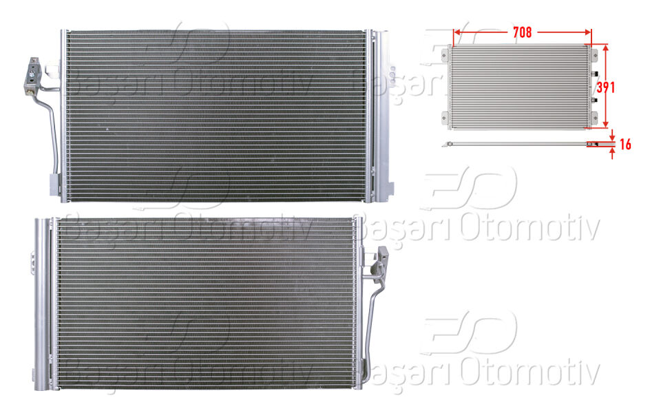 MERCEDES-BENZ VITO 04>KLIMA RADYATORU 708X391X16