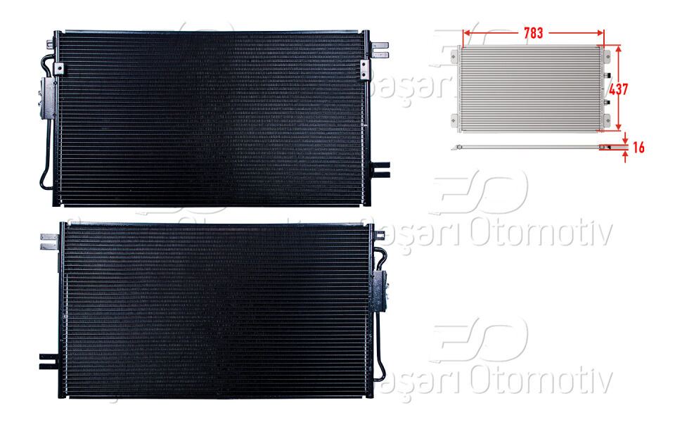 CHRYSLER VOYAGER 2.8CRD 04-08KLIMA RADYATORU 783X437X16