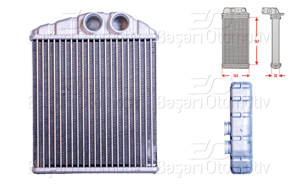 OPEL COMBO 1.3 CDTI 16V 1.7 DI CORSA C 1.0 1.2 1.3 CDTI 1.7 DTI TIG 1.3 CDTI 1.8 00 >KALORIFER RADYATORU BRAZING 172X169 MM
