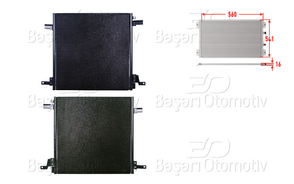 MERCEDES-BENZ ML270CDI. ML320 98-05KLIMA RADYATORU 560X541X16