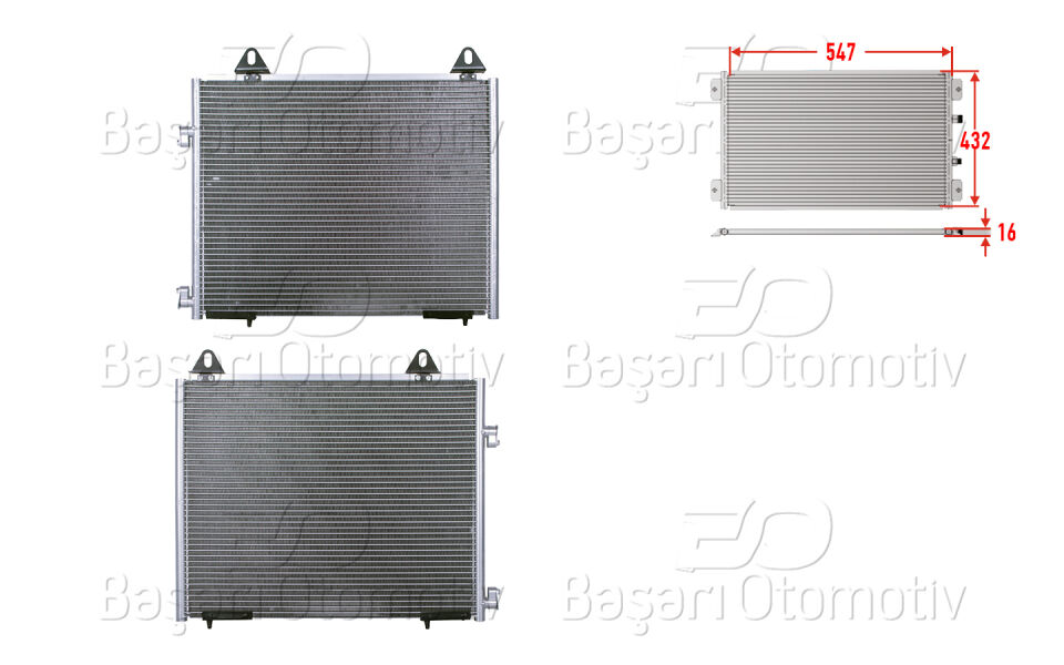 ROVER FREELANDER1 97-01KLIMA RADYATORU 547X432X16