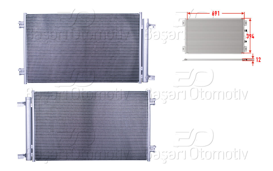 OPEL ASTRA K 1.4 15 >KLIMA RADYATORU 691X394X12