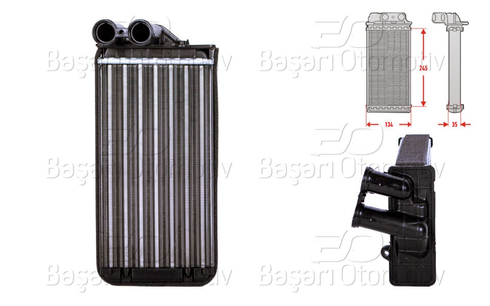 PEUGEOT 307 00-07 / CITROEN C4 04-11KALORIFER RADYATORU MEKANIK 245X134X35