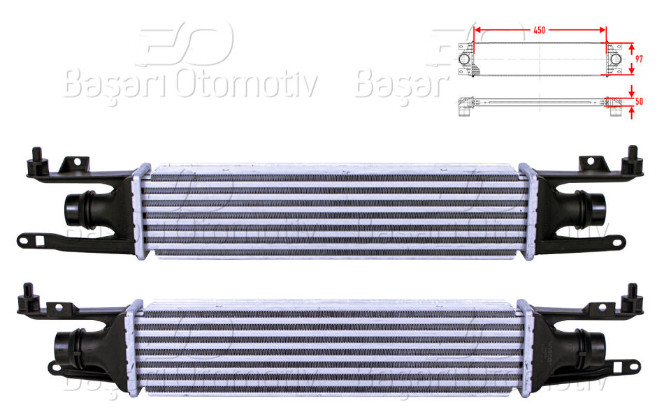 OPEL CORSA D 1.3 CDTI 06 >TURBO RADYATORU (INTERCOOLER) 450X97X50