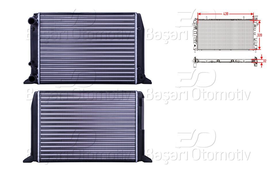 AUDI A80 1.6 1.6 78>SU RADYATORU MEKANIK MT 430X320X32
