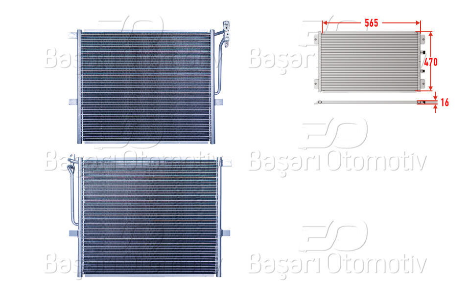 BMW X3 E83 BENZINLI 03-10KLIMA RADYATORU 565X470X16