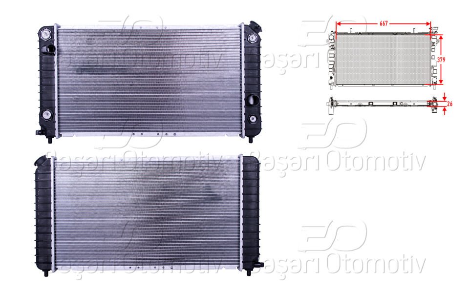 JEEP BLAZERS95>SU RADYATORU BRAZING AT 667X379X26