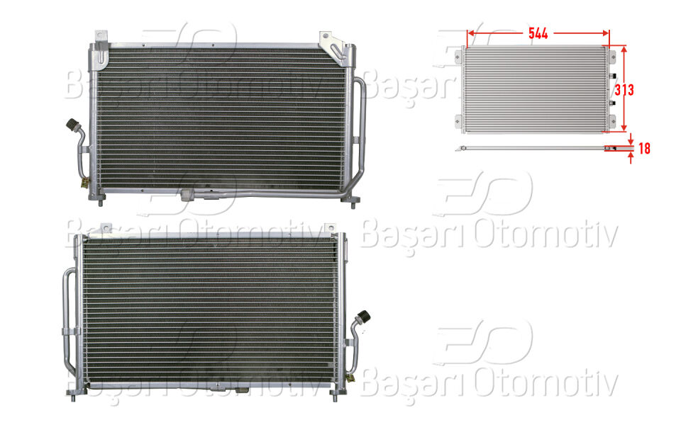DAEWOO MATIZ 98-01KLIMA RADYATORU 544X313X18