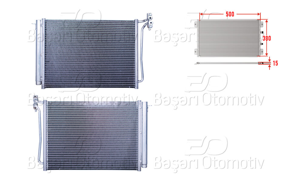 BMW X5 E53 98-06 M57. M57N. M54.N62. M62KLIMA RADYATORU 500X380X15