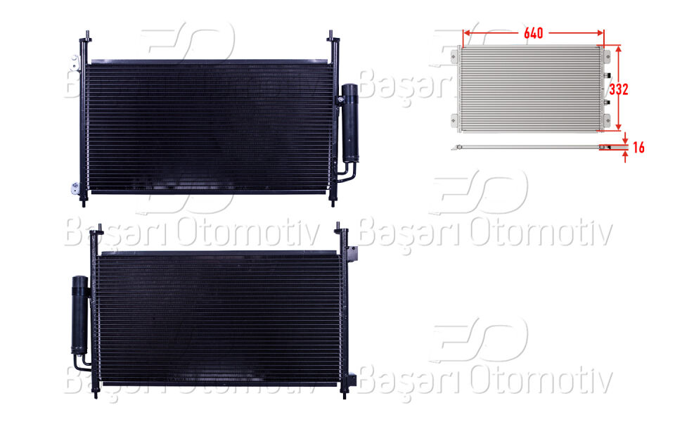 HONDA CIVIC HB 1.4 1.8 05-12KLIMA RADYATORU 640X332X16