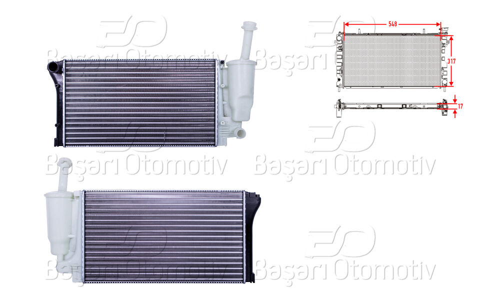 FIAT PANDA 1.1 1.2 4X4 1.2 LPG 03 >SU RADYATORU MEKANIK MT 548X317X17