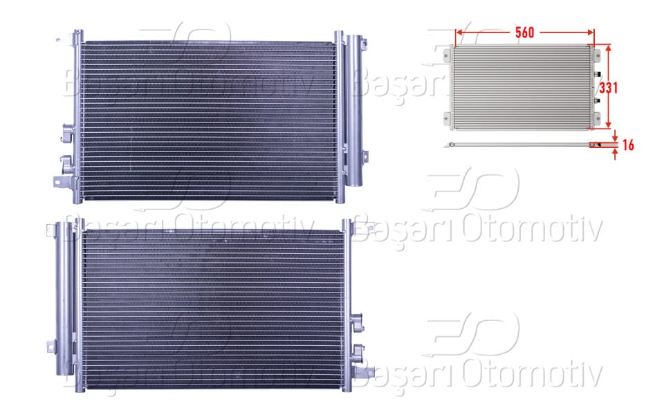 ALFA ROMEO 147 1.9JTD 01>KLIMA RADYATORU 560X331X16