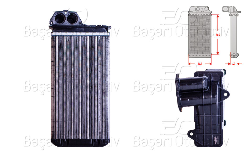CITROEN XSARA 1.6 1.8 2.0 16V 1999-2010KALORIFER RADYATORU MEKANIK 245X140 MM