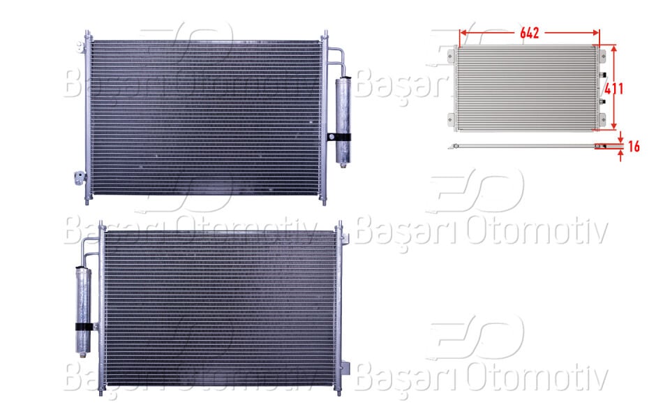 NISSAN XTRAIL2 2.0 2.0DCI 2.5 07-13KLIMA RADYATORU 642X411X16