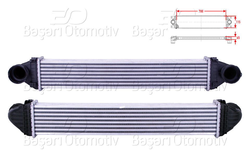 MERCEDES-BENZ A-CLASS A160 180 200 TURBO BENZ B CLASS B160 180 200 CDI 04 >TURBO RADYATORU (INTERCOOLER) 700X115X65