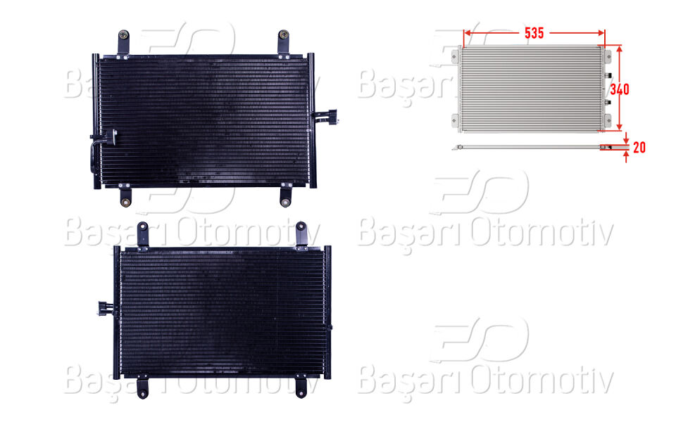 PEUGEOT BOXER. FIAT DUCATO. CITROEN JUMPER97-02KLIMA RADYATORU 535X340X20