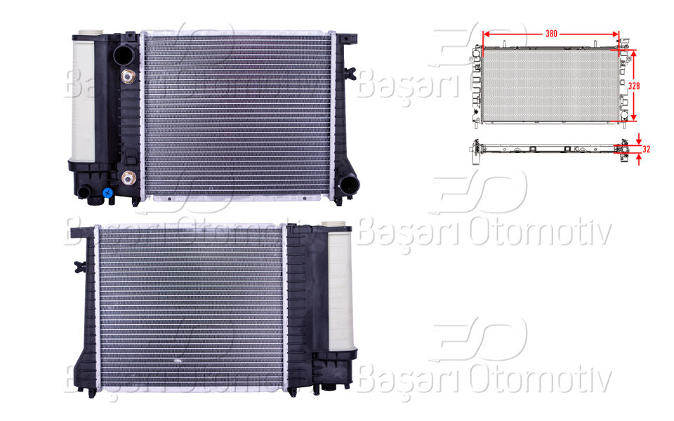 BMW 3 SERISI E30 M40 87-94SU RADYATORU BRAZING AT 380X328X32