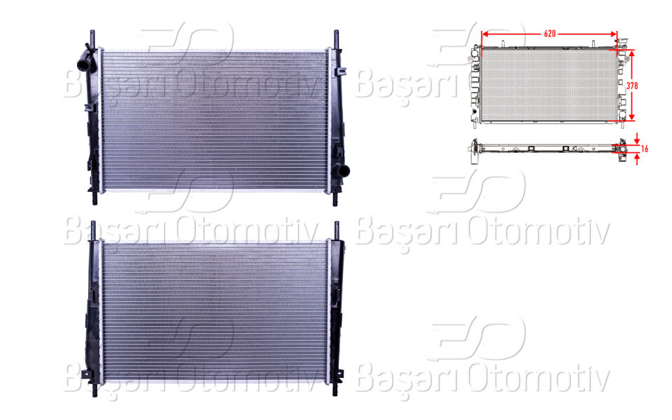 FORD MONDEO 1.8. 2.0 00>SU RADYATORU BRAZING MT 620X378X16 MM