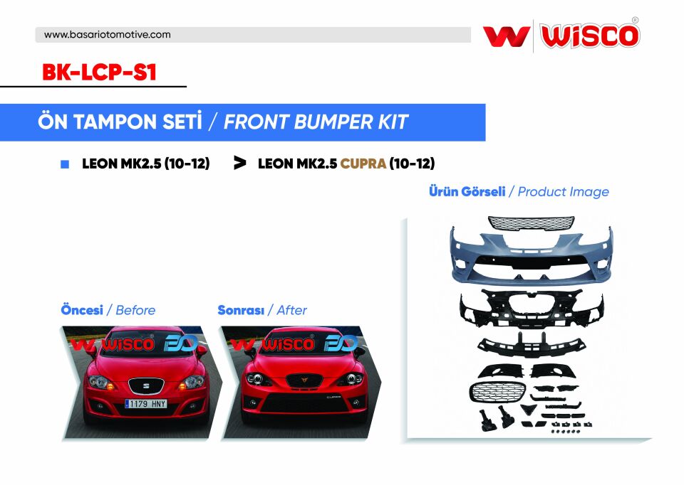 SEAT LEON CUPRA MK2.5 10-12TAMPON SETI ON