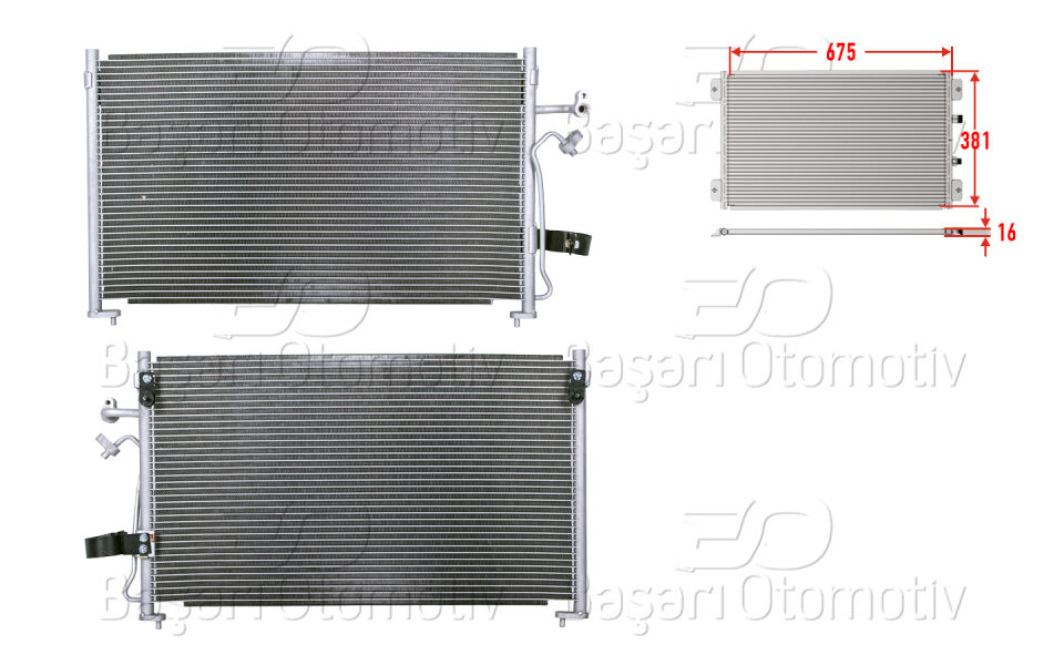 CHEVROLET EVANDA 03>KLIMA RADYATORU 675X381X16