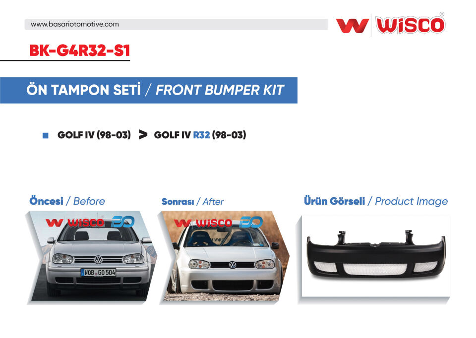 VW GOLF 4 R32 98-03TAMPON SETI ON