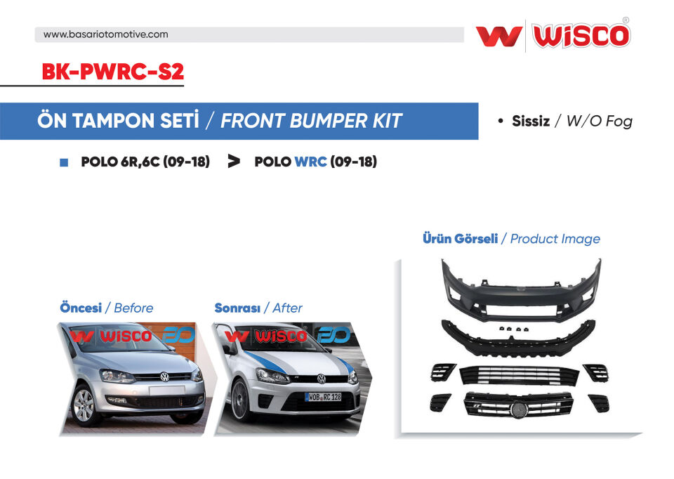 VW POLO WRC 09-18TAMPON SETI ON SISSIZ
