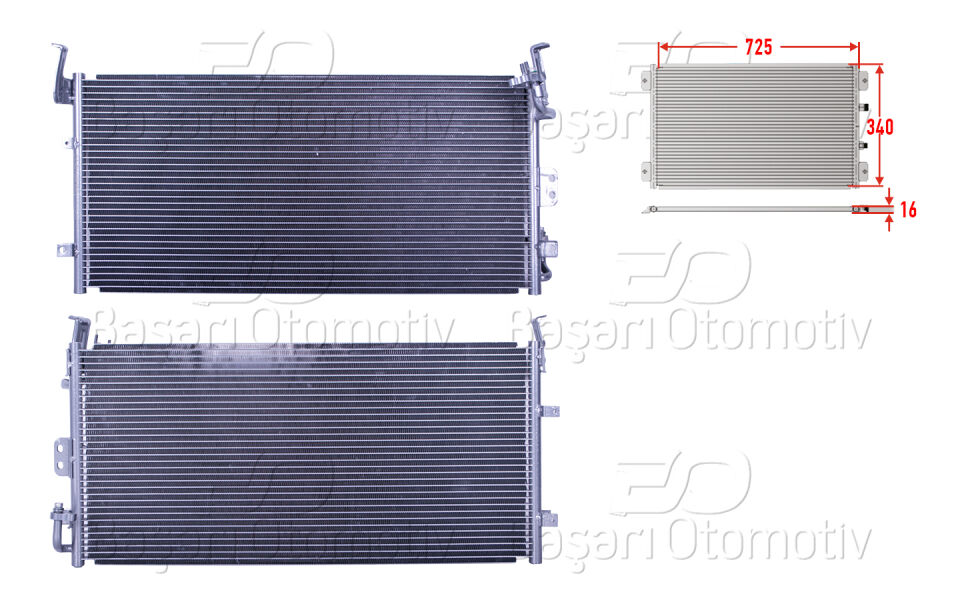 HYUNDAI SONATA 02-04KLIMA RADYATORU 725X340X16