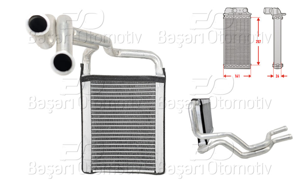 HYUNDAI ELANTRA 4 Sedan (HD) | AVANTE 2.0 CVVT 06-10KALORIFER RADYATORU BRAZING 151X208 MM