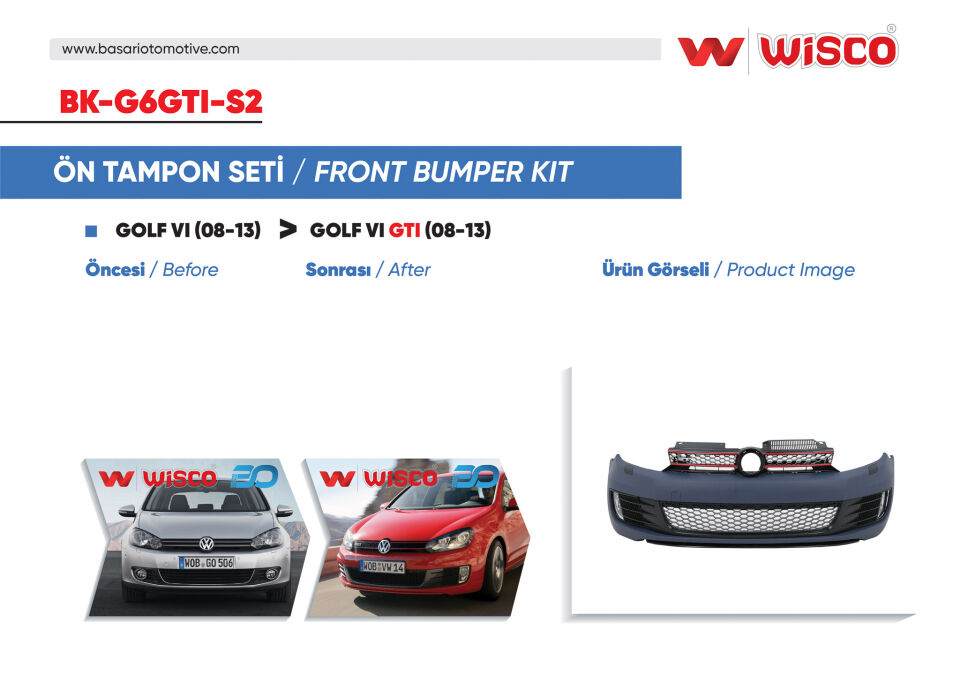 VW GOLF 6 GTI 08-13TAMPON SETI ON