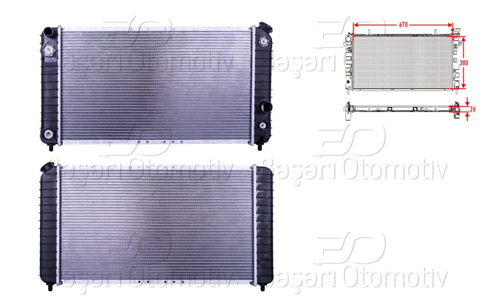CHEVROLET. GMC BLAZER 2.2. 4.3 96>SU RADYATORU BRAZING AT 670X380X26