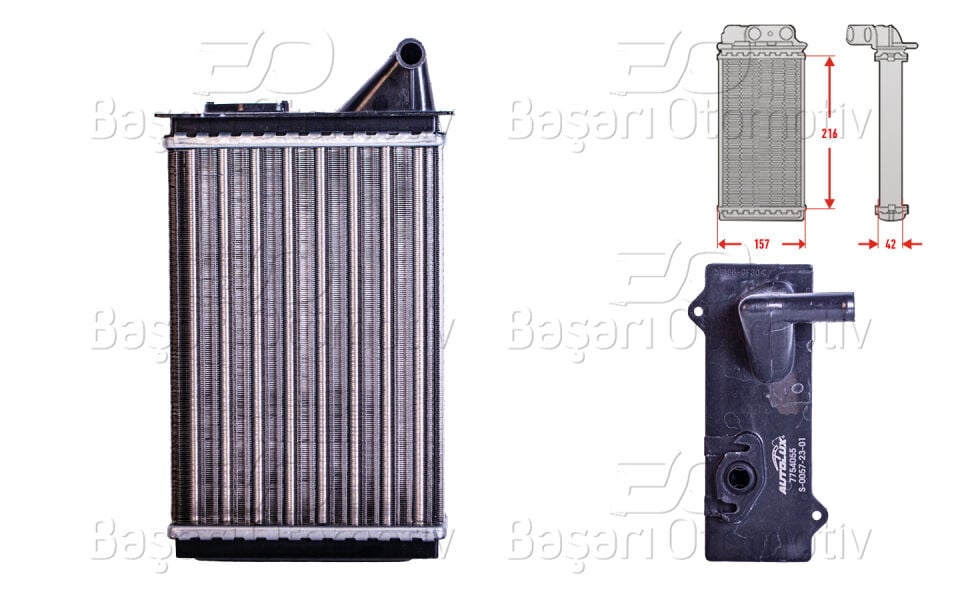FIAT UNO 70 1988 >KALORIFER RADYATORU MEKANIK 216X157 MM