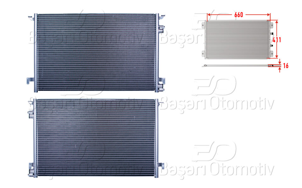OPEL VECTRA C SIGNUM 1.9 2.0 2.2DTI 02-09KLIMA RADYATORU 660X411X16