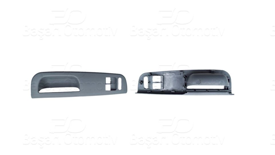 VW Golf 4 Bora Passat Octavia Cam Açma Paneli Çerçevesi Gri 2 Düğmeli (1997 Model ve Sonrası)